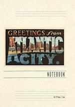 Vintage Lined Notebook Greetings from Atlantic City, New Jersey