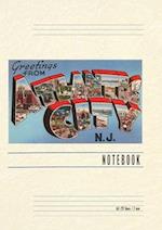 Vintage Lined Notebook Greetings from Atlantic City, New Jersey