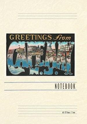 Vintage Lined Notebook Greetings from Cape May, New Jersey