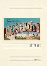 Vintage Lined Notebook Greetings from Jersy City, New Jersey