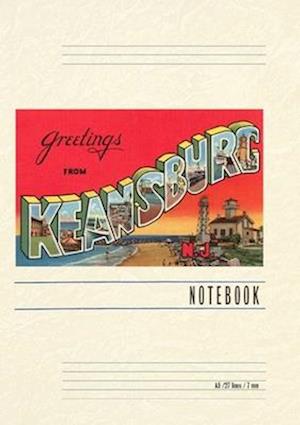 Vintage Lined Notebook Greetings from Keansburg, New Jersey