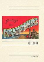 Vintage Lined Notebook Greetings from Keansburg, New Jersey