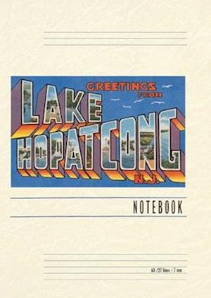 Vintage Lined Notebook Greetings from Lake Hopatcong, New Jersey