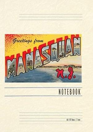 Vintage Lined Notebook Greetings from Manasquan, New Jersey