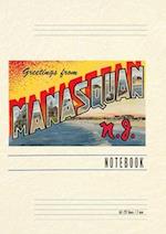 Vintage Lined Notebook Greetings from Manasquan, New Jersey