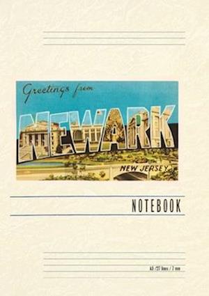 Vintage Lined Notebook Greetings from Newark, New Jersey