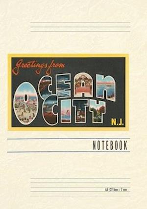 Vintage Lined Notebook Greetings from Ocean City, New Jersey