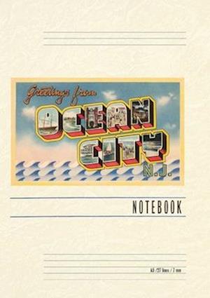 Vintage Lined Notebook Greetings from Ocean City, New Jersey