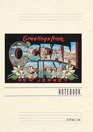 Vintage Lined Notebook Greetings from Ocean City, New Jersey