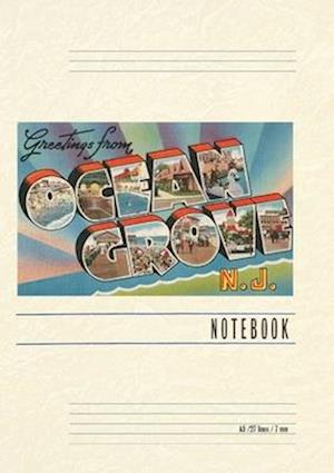 Vintage Lined Notebook Greetings from Ocean Grove, New Jersey