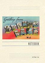 Vintage Lined Notebook Greetings from Spring Lake, New Jersey