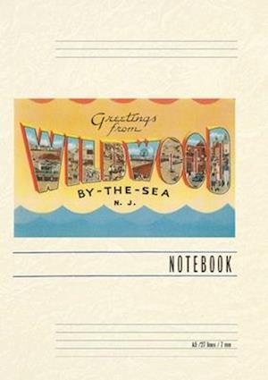 Vintage Lined Notebook Greetings from Wildwood by-the-Sea, New Jersey