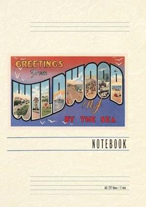 Vintage Lined Notebook Greetings from Wildwood by-the-Sea, New Jersey