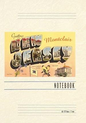 Vintage Lined Notebook Greetings from Montclair