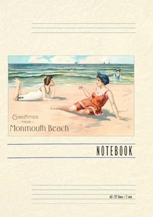 Vintage Lined Notebook Greetings from Monmouth Beach