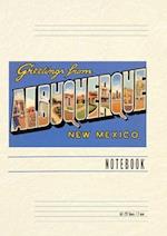 Vintage Lined Notebook Greetings from Albuquerque, New Mexico