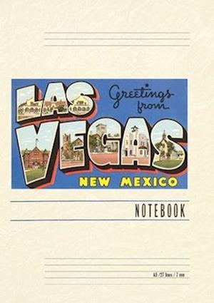 Vintage Lined Notebook Greetings from Las Vegas, New Mexico