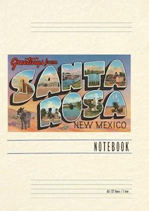 Vintage Lined Notebook Greetings from Santa Rosa, New Mexico