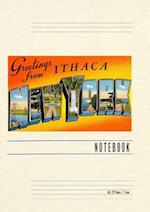 Vintage Lined Notebook Greetings from Ithaca, New York