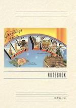 Vintage Lined Notebook Large Letter Greetings from New York