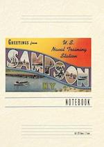 Vintage Lined Notebook Greetings from Sampson, New York