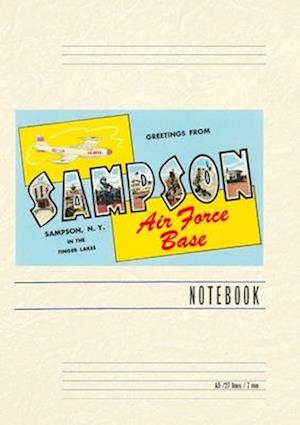 Vintage Lined Notebook Greetings from Sampson, New York