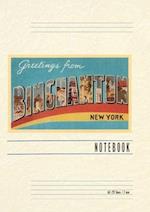 Vintage Lined Notebook Greetings from Binghampton, New York