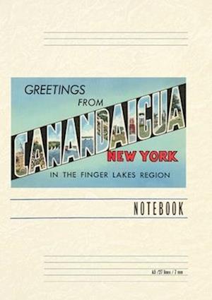 Vintage Lined Notebook Greetings from Canandaiga, New York