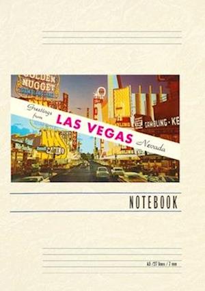 Vintage Lined Notebook Greetings from Las Vegas, Nevada