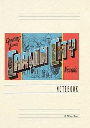 Vintage Lined Notebook Greetings from Carson City, Nevada