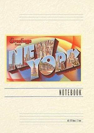 Vintage Lined Notebook Greetings from New York