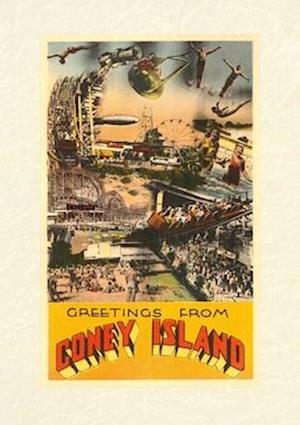 Vintage Lined Notebook Greetings from Coney Island, New York City