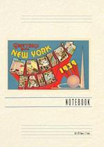 Vintage Lined Notebook Greetings from New York World's Fair, 1939