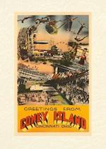 Vintage Lined Notebook Greetings from Coney Island, Cincinnati