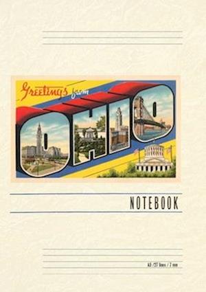 Vintage Lined Notebook Greetings from Ohio