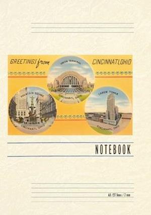 Vintage Lined Notebook Greetings from Cincinnati