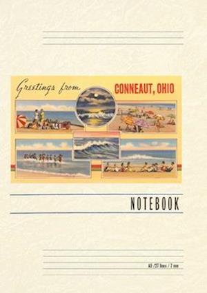 Vintage Lined Notebook Greetings from Conneaut