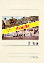 Vintage Lined Notebook Greetings from Oklahoma, Rodeo Views