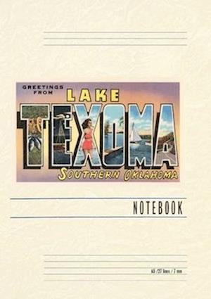 Vintage Lined Notebook Greetings from Lake Texoma