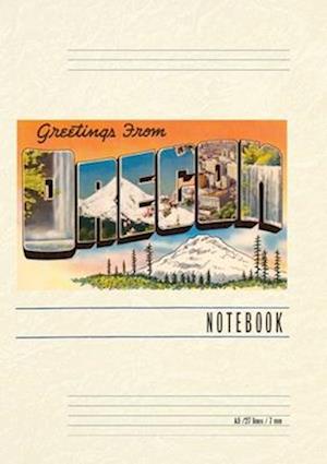 Vintage Lined Notebook Greetings from Oregon