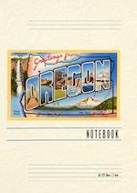 Vintage Lined Notebook Greetings from Oregon