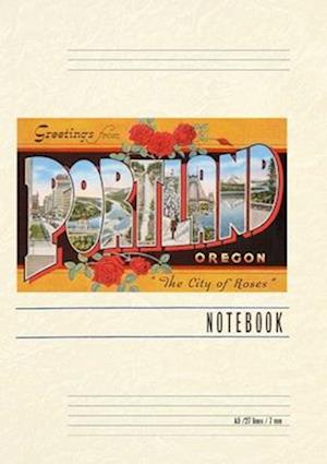 Vintage Lined Notebook Greetings from Portland