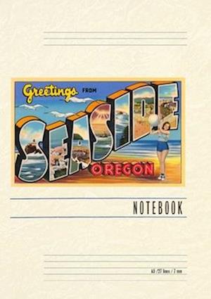 Vintage Lined Notebook Greetings from Seaside