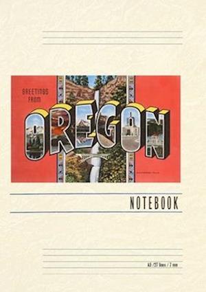 Vintage Lined Notebook Greetings from Oregon