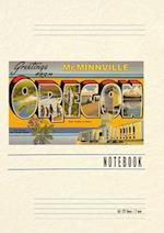 Vintage Lined Notebook Greetings from McMinnville, Oregon