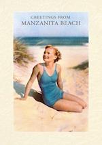 Vintage Lined Notebook Greetings from Manzanita Beach