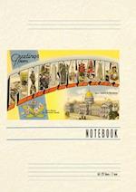 Vintage Lined Notebook Greetings from Pennsylvania