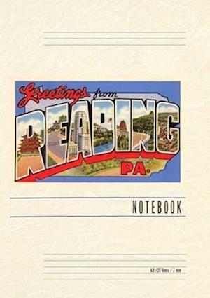 Vintage Lined Notebook Greetings from Reading, Pennsylvania