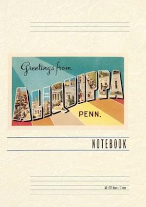 Vintage Lined Notebook Greetings from Aliquippa, Pennsylvania