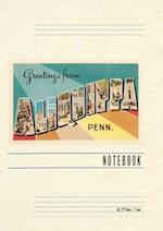 Vintage Lined Notebook Greetings from Aliquippa, Pennsylvania